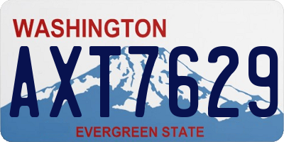 WA license plate AXT7629