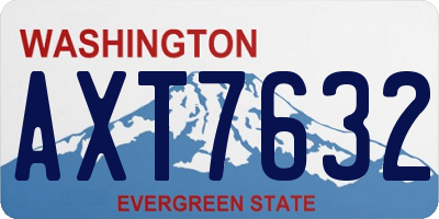 WA license plate AXT7632