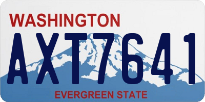 WA license plate AXT7641