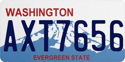 WA license plate AXT7656
