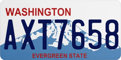 WA license plate AXT7658