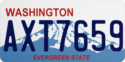 WA license plate AXT7659