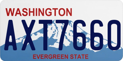 WA license plate AXT7660