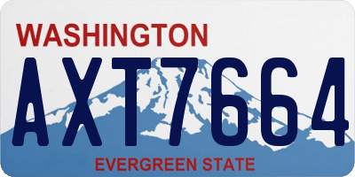 WA license plate AXT7664