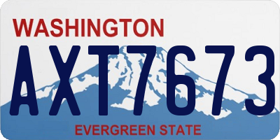 WA license plate AXT7673