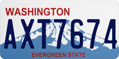 WA license plate AXT7674