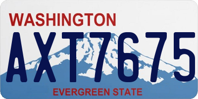 WA license plate AXT7675