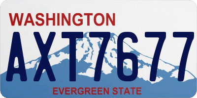 WA license plate AXT7677