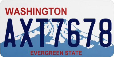 WA license plate AXT7678