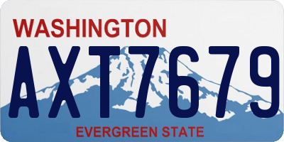 WA license plate AXT7679