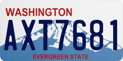 WA license plate AXT7681