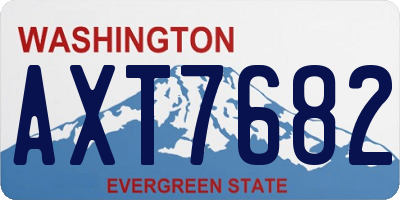 WA license plate AXT7682