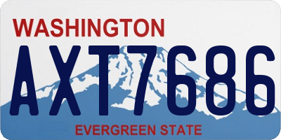 WA license plate AXT7686