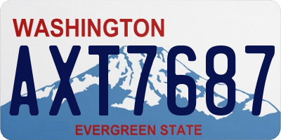 WA license plate AXT7687