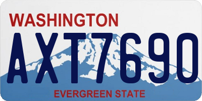 WA license plate AXT7690