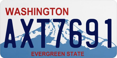 WA license plate AXT7691