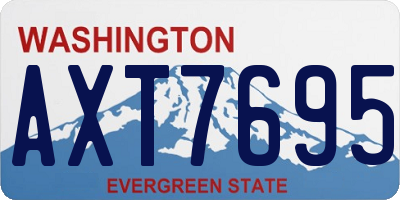 WA license plate AXT7695