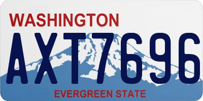 WA license plate AXT7696