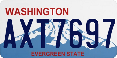WA license plate AXT7697