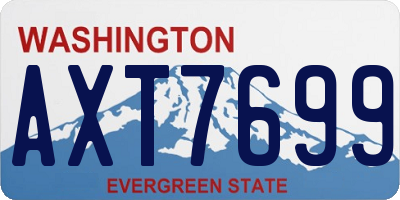 WA license plate AXT7699