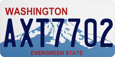 WA license plate AXT7702