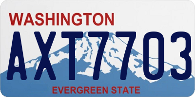 WA license plate AXT7703