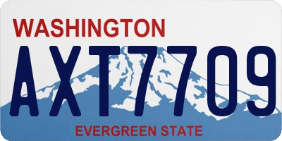 WA license plate AXT7709