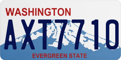 WA license plate AXT7710