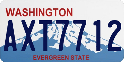 WA license plate AXT7712