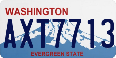 WA license plate AXT7713
