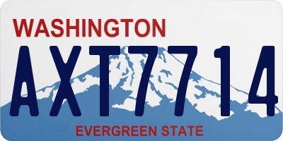 WA license plate AXT7714