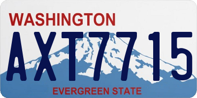 WA license plate AXT7715