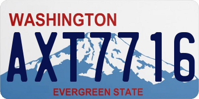 WA license plate AXT7716