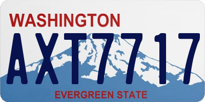 WA license plate AXT7717