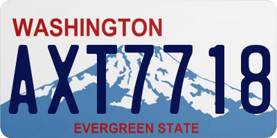 WA license plate AXT7718