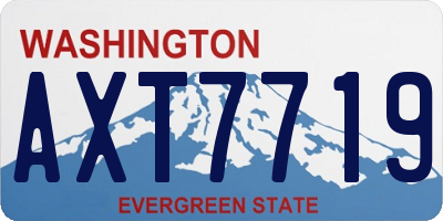 WA license plate AXT7719