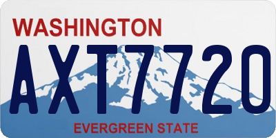 WA license plate AXT7720