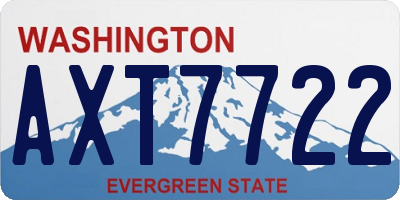 WA license plate AXT7722