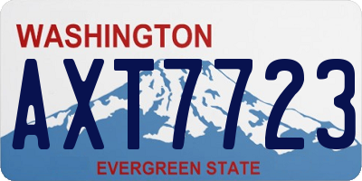 WA license plate AXT7723