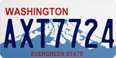 WA license plate AXT7724