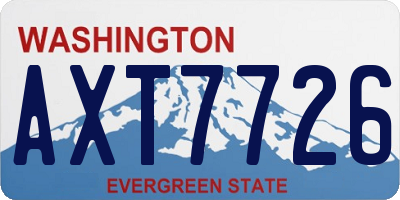 WA license plate AXT7726