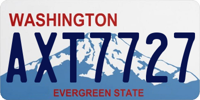 WA license plate AXT7727