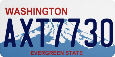 WA license plate AXT7730
