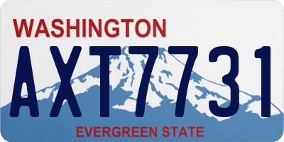 WA license plate AXT7731