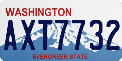 WA license plate AXT7732