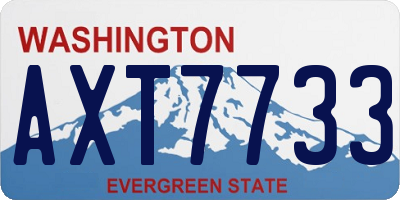 WA license plate AXT7733