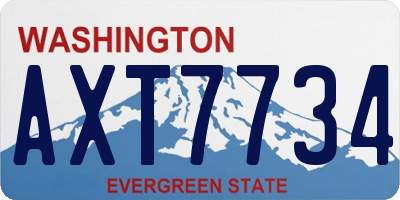 WA license plate AXT7734