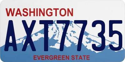 WA license plate AXT7735