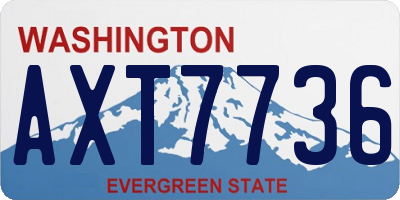 WA license plate AXT7736