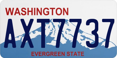 WA license plate AXT7737